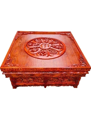 Wooden Center Table - Artwork: Handmade