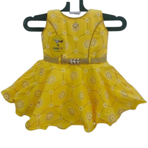 Girl Printed Yellow Frocks