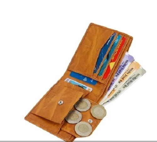 Mens Plain Pu Leather Foldable Wallet - Color: Comes In Various Colors