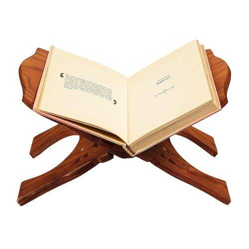 Wooden Hand Carved Holy Book Stand Figurine