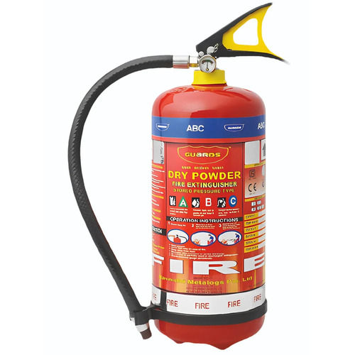 Guards NM 703 - Cold Rolled Steel, 4 Kg Capacity, Red | ABC Class Dry Powder Fire Extinguisher for Industrial, Hospital, Mall Use