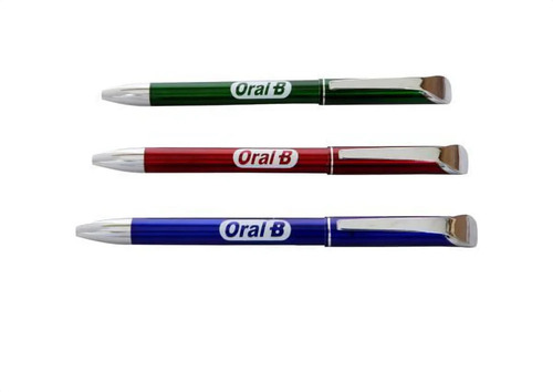 Advertising Pen - Plastic Material Standard Size Available in Many Colors | Logo Customization Smooth Solid Finish Printed Pattern Water-Resistant