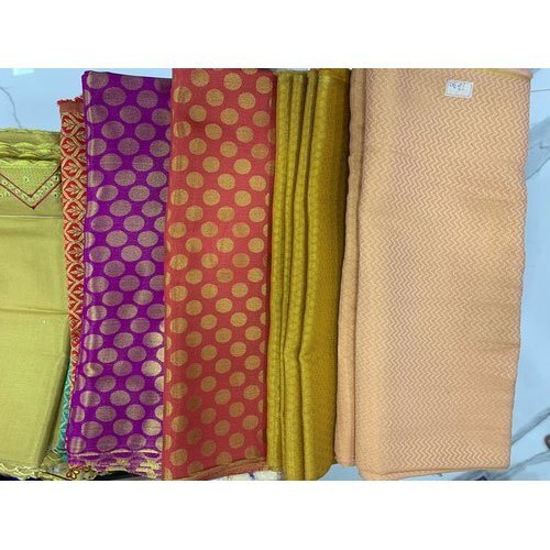 Chanderi Silk Fabric - Customized Length, 46-60 Inch Width | Luxurious Soft Texture, Elegant Sheen, Traditional Appeal, Rich Colors & Patterns