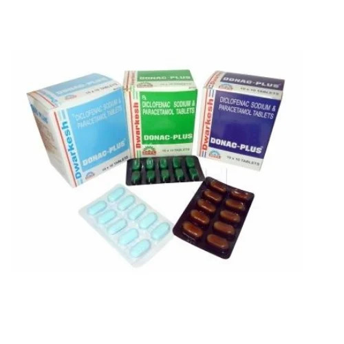 डायक्लोफेनेक सोडियम और पैरासिटामोल की गोलियाँ