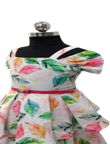 Girl Leaf Printed Frocks
