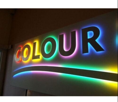 Led Acrylic Glow Sign Board - Acrylic, 8x5 Feet, Red Color | Waterproof, LED Display, 3W Power Supply, 12-Month Warranty