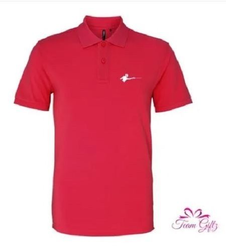 Men Plain Pink Polo T Shirt