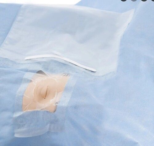 Ophthalmic Eye Drapes - Smms Material, Sterile Medi-blue Color | Ideal For Eye Surgery