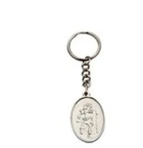 Oval Embossed Promotional Metal Key Chain - Metal Material , Anti-Rust Properties, Long Lasting Finish, Available in Various Colors, Professional Style