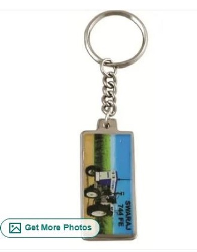 Rectangular Photo Laminated Promotional Metal Key Chain - Metal, Lightweight, Various Colors | Easy to Clean, Timely Delivery, Quality Tested, Ideal for Gifting