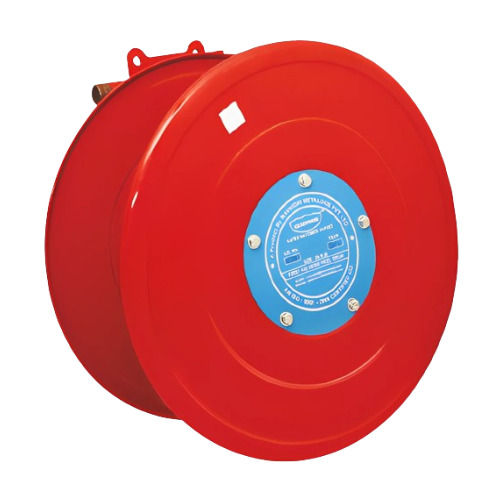 Red Fire Hose Reel Drum - 30 m Length, Color Coated Finish | Ideal for Industrial & Hospital Fire Safety Applications