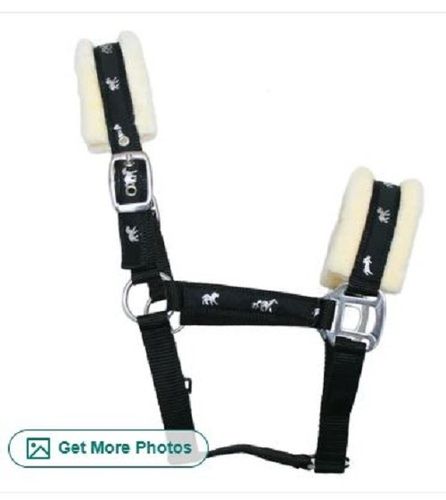 Black Nylon Horse Halter