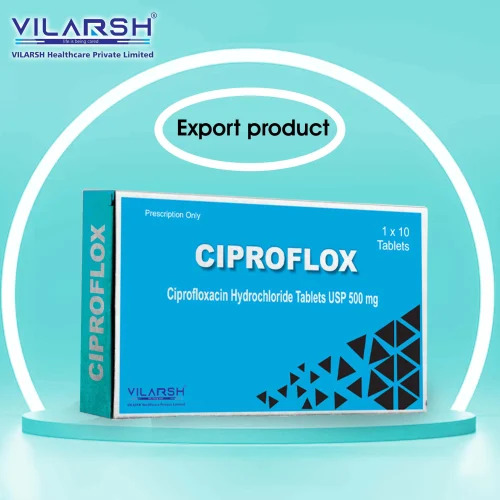 Ciprofloxacin Hydrochloride Tablets USP - Medicine Grade, Prescription Required for Hospital and Clinic Use, Effective Antibiotic Treatment