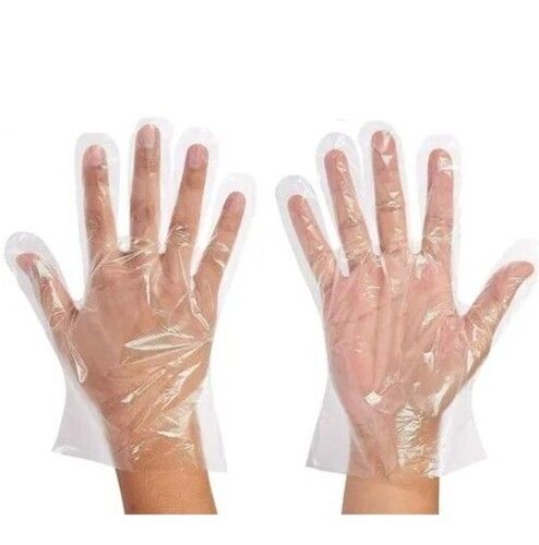 Disposable Transparent Plastic Gloves - 11 Inch, Single Gloving | Various Sizes Available: XXS, XS, M, L, XL, XXL, XXXL