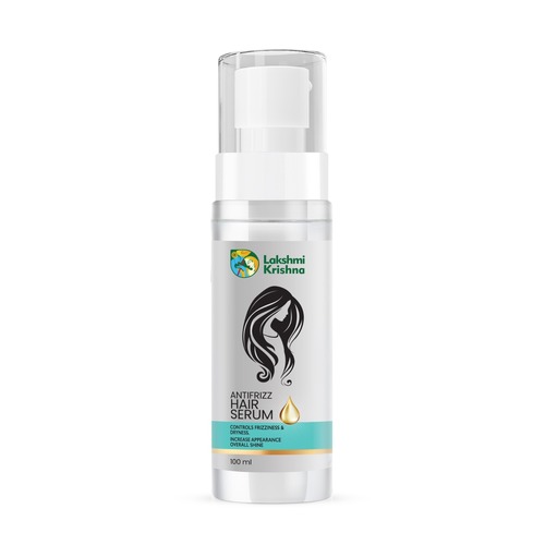 Lakshmi Krishna Hair Serum - 100ml Frizz-control Serum With Hibiscus Essence, Smoothens And Conditions, Ideal For All Hair Types, White Formula