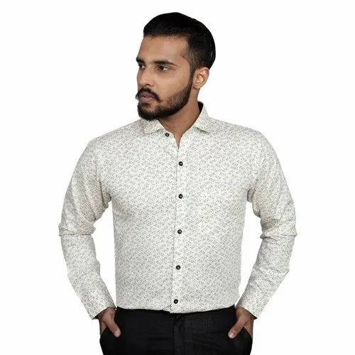 Off White Printed Shirt