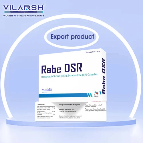 Rabeprazole Sodium (EC) And Domperidone (SR) Capsules - Prescription Required, For Hospital and Clinic Use, Cool And Dry Storage