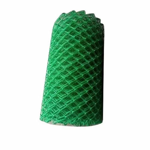 Chain Link Fencing Net - Durable Metal, High Strength Rust Free, PVC Coated Green | Ideal for Sports Fields, Agriculture, Industrial Use