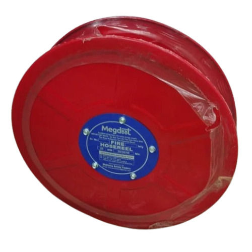 Fire Hose Reel Drum - Mild Steel Construction, 15m Length, 20mm Diameter, Red Color PVC Hose | Ideal for Industrial, Hospital, Mall Fire Safety Applications