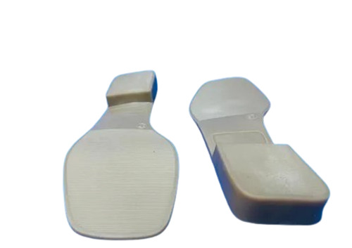 Ladies Flat Sandal - Pvc Material, Off White Color, All Sizes Available | Durable And Elegant Design For Women