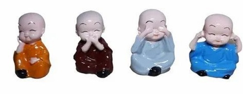 Monk Buddha 4 Pcs Set Statue