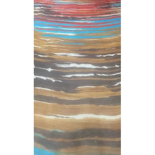 Printed Chiffon Fabric - 44 inches Width, Multicolor Cotton+Chiffon Blend | Hand Wash Care, Knitted Texture, Textiles Industry Application