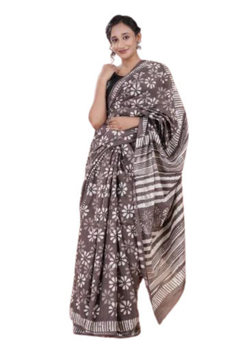 Printed Cotton Mulmul Saree