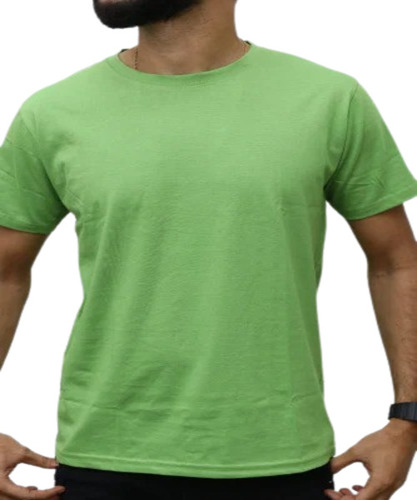 Cotton Men T-Shirt - Regular Fit, Attractive Pattern, Short Sleeves, O-Neck, Available in Sizes S, M, L, XL - Casual Wear in Elegant Green