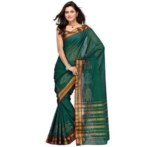 Green Silk Cotton Saree