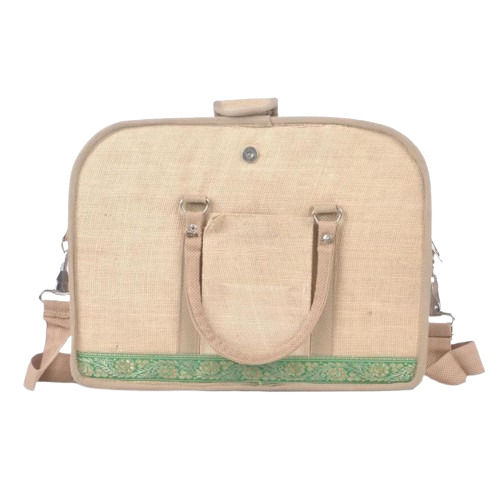 Jute Laptop Bag - Standard Size, Brown Color | Durable, Fine Finished, Long Lasting Design With Flexiloop Handle