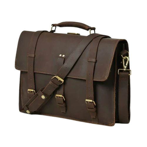 Laptop Messenger Bags - Buffalo Leather 12X16 Inches Dark Brown | Attractive Design Polished Finish Durable and Comfortable