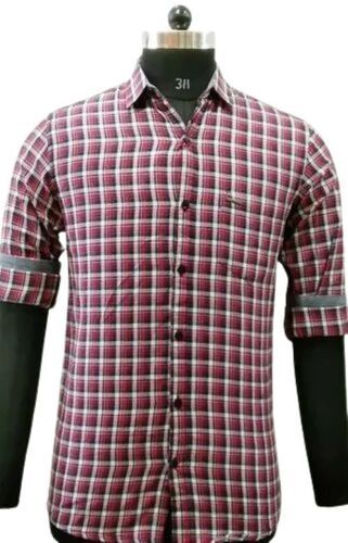 Men Check Cotton Shirt