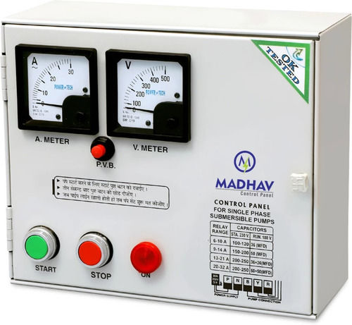 Single Phase Submersible Pump Control Panel - Cover Material: Armoured Metal