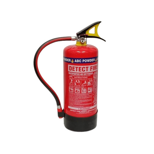 ABC Dry Powder Fire Extinguisher - Carbon Steel 4 Kg Capacity | Class A Fire Safety Solution for Industrial Hospital and Mall Use - Easy to Install Wall-Mounted Design Red Finish