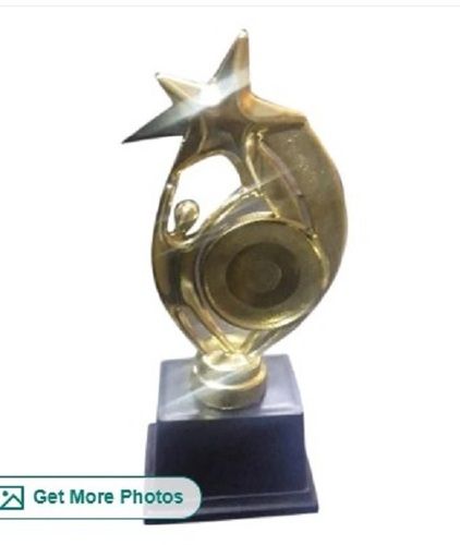 Brass And Wood Golden Star Award Trophy