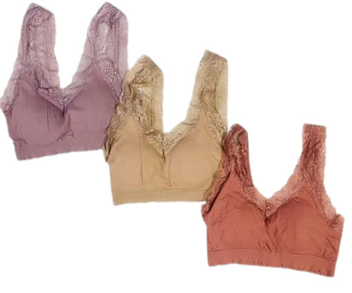 Ladies Sports Bra - Lycra Cotton, Free Size , Multicolor - Daily Wear Sportswear for Active Women