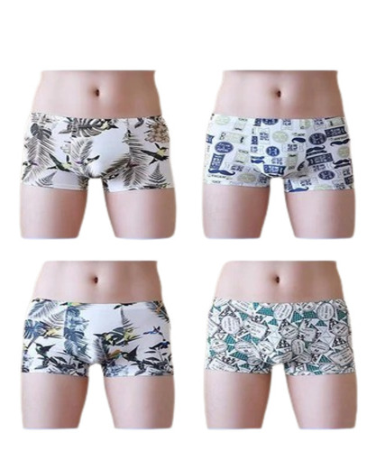 Mens Designer Briefs - Silk Fabric, Boxer Briefs Style, Multicolor, Printed Pattern | Ideal for Daily Wear, Machine Wash Care
