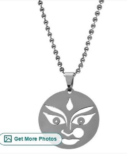 Religious Symbol Silver Stainless Steel Pendant Necklace Chain - Size: Various Sizes Are Available