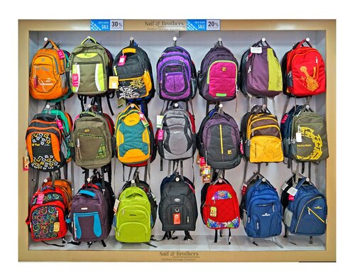 School Bags - ABS Material Multi-Color Design | Long Lasting Antistatic Zipper Top Closure
