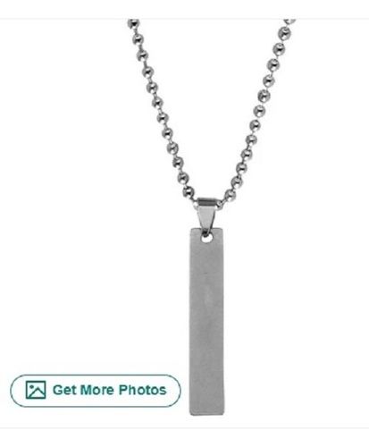 Silver Stainless Steel Pendant Necklace