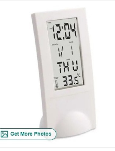 White Digital Table Clock