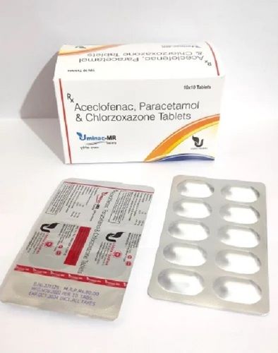 Aceclofenac, Paracetamol And Chlorzoxazone Tablets