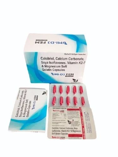 Calcitriol, Calcium Carbonate, Magnesium, Soy Isoflavones, And Vitamin K2-7 Softgel Capsules