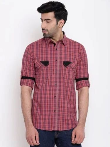 Mens Checked Cotton Shirt