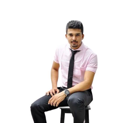 Mens Plain Formal Shirt - Color: Pink