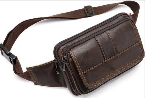 Plain Leather Waist Bag