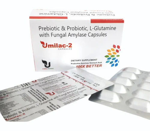 Prebiotic Probiotic L Glutamine Fungal Amylase Capsules