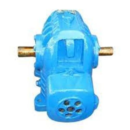 Worm Gear Box - Durable Iron, 2" To 14" Size, Blue Color | High Torque, Smooth & Quiet Operation, Adjustable Speed