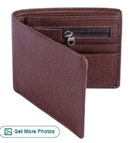 पुरुषों के लिए कृत्रिम चमड़े का भूरा बटुआ