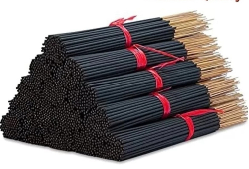 Black Herbal Incense Sticks - 100% Natural Bamboo, Eco-Friendly, Includes Incense Holder, Aromatic & Religious Use